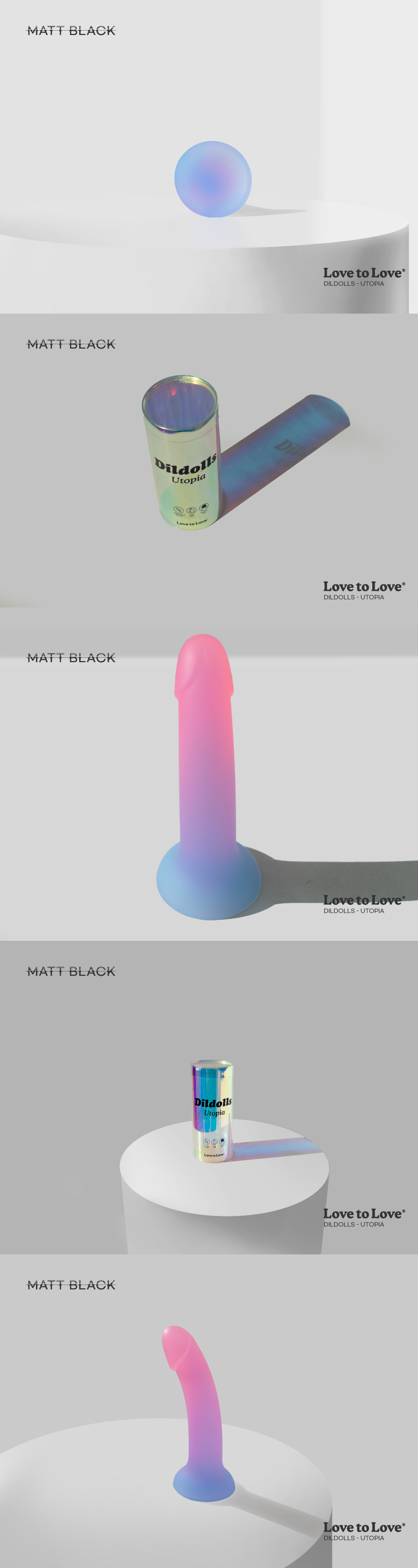 보라색 헤어와 독특한 패션의 인형 전신 이미지